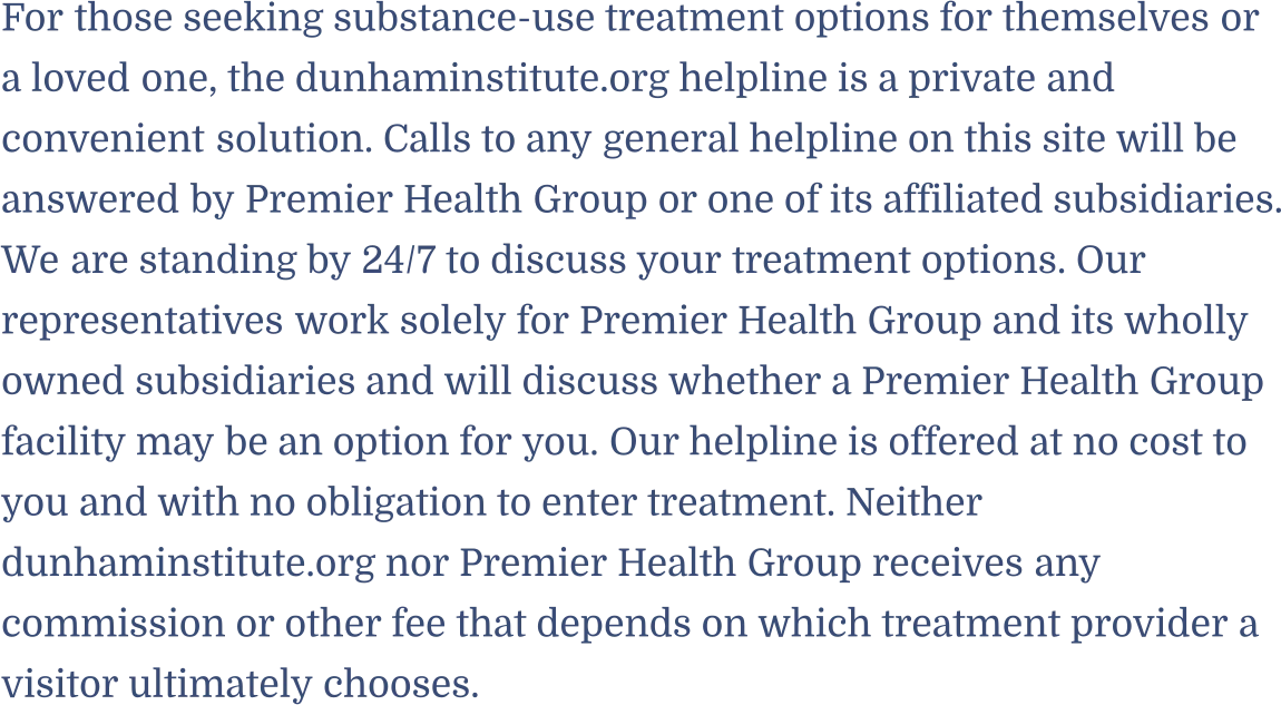 Disclosure: calls may be answered by an affiliated treatment provider; no referral fee is charged.